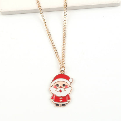 Sugarplum | Gold Cartoon Pendant Christmas Necklace For Women