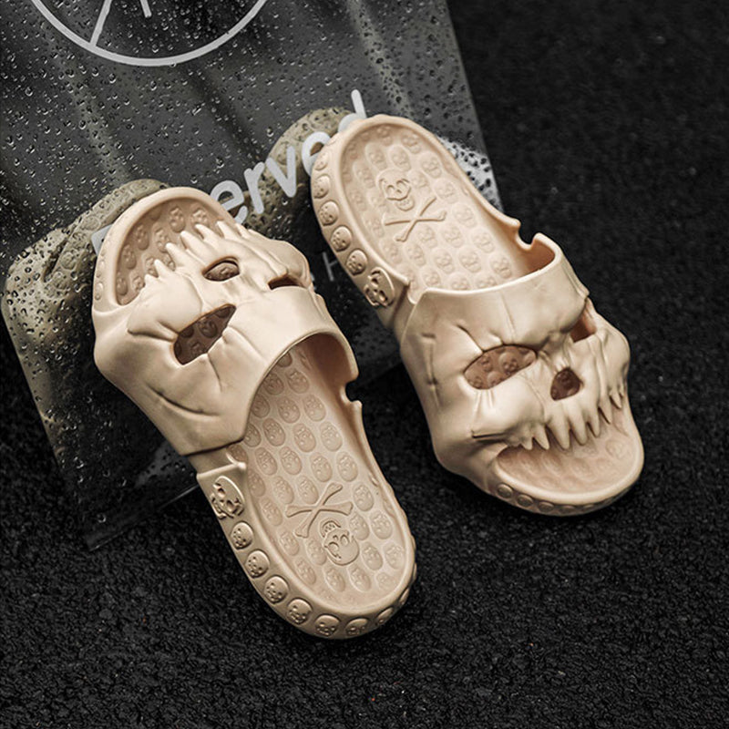 Declan Ashgrove | Skull Halloween Slippers For Men
