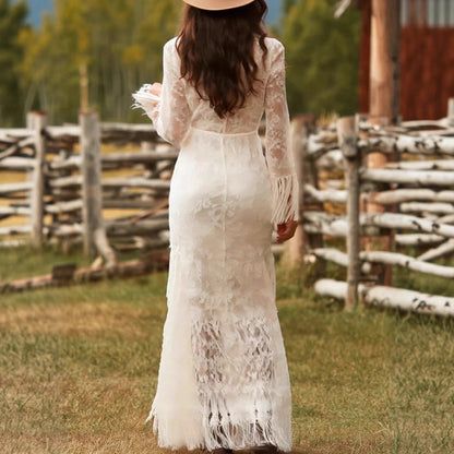 Matilda Stewart | Boho Lace Maxi Dress For Women