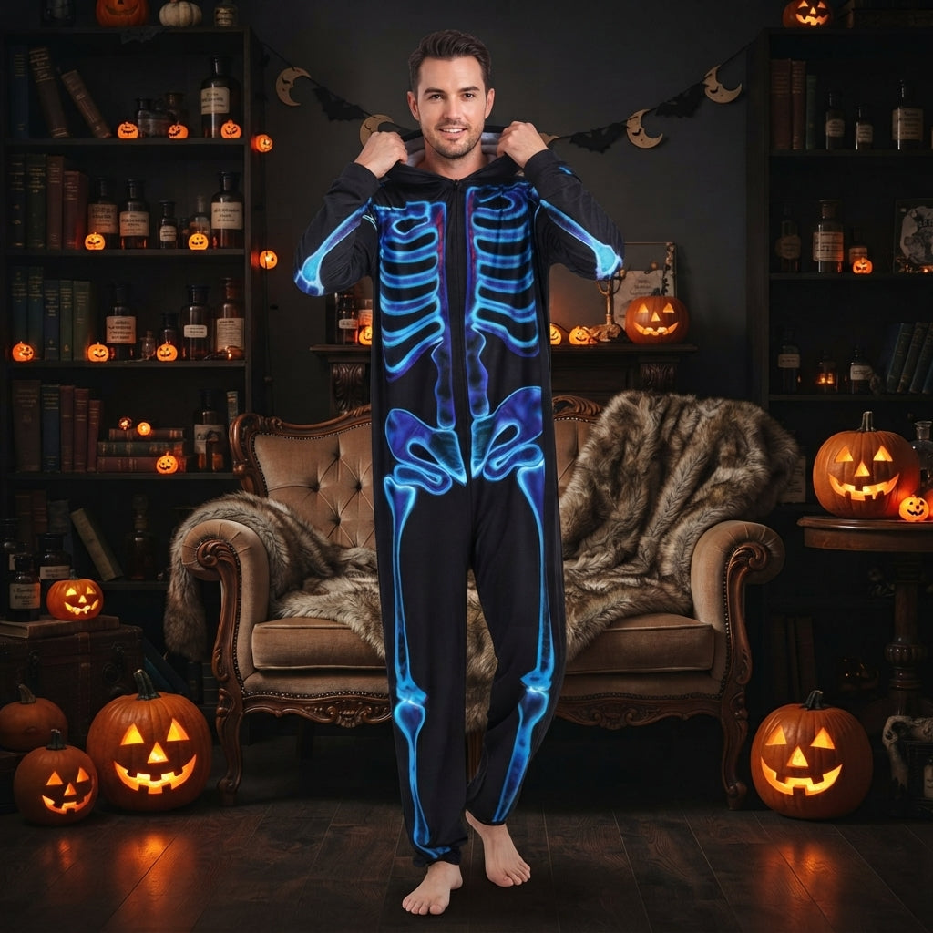 Rowan Prescott | Skeleton Halloween Pyjamas For Men