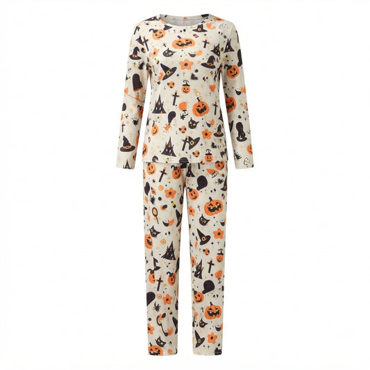 Bridie Callan | Halloween Pyjamas With Pumpkin Print For Women