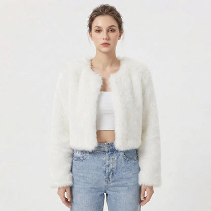 Gigi Drayton | Cropped Faux Fur Jacket For Women