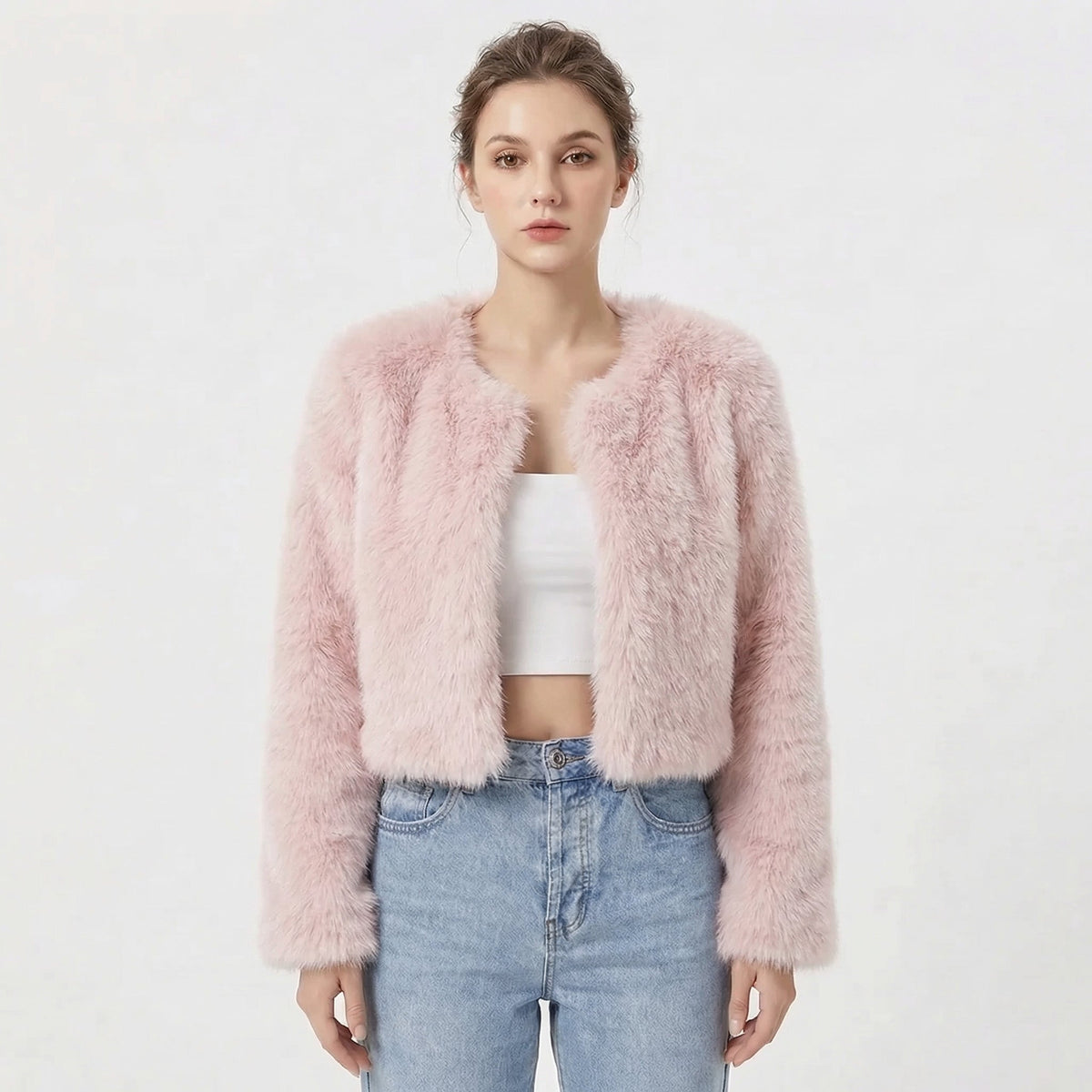 Gigi Drayton | Cropped Faux Fur Jacket For Women