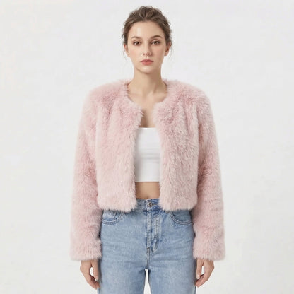 Gigi Drayton | Cropped Faux Fur Jacket For Women