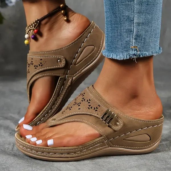 Mabel Thorncroft | Comfort Wedge Sandals For Women