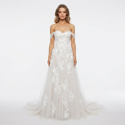 Harper Wilson | Off-Shoulder Lace Wedding Dress For Women