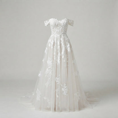 Harper Wilson | Off-Shoulder Lace Wedding Dress For Women