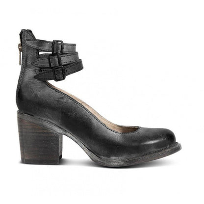Henrietta Stanmore | Buckle Strap Block Heel Pumps For Women