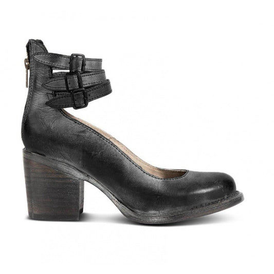Henrietta Stanmore | Buckle Strap Block Heel Pumps For Women