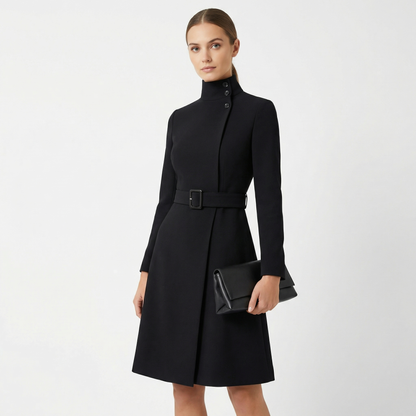 Evelyn Ashford | Elegant Belted Coat Dress For Women