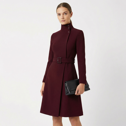 Evelyn Ashford | Elegant Belted Coat Dress For Women