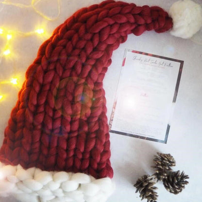 Holly Jolly | Knit Pompom Christmas Santa Hat Unisex