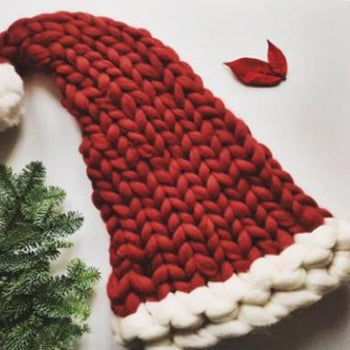 Holly Jolly | Knit Pompom Christmas Santa Hat Unisex