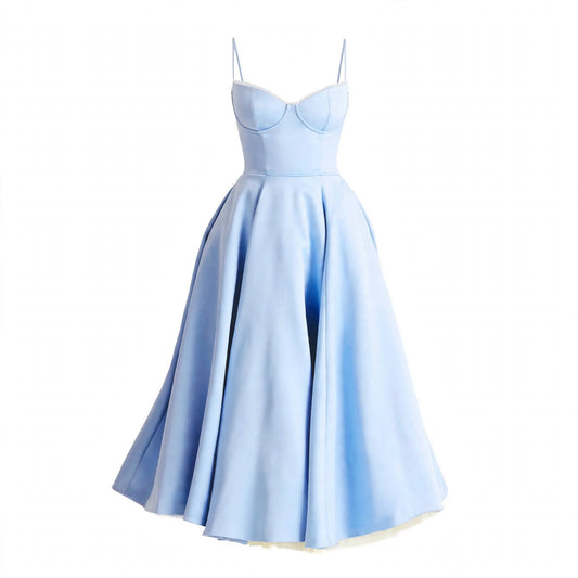 Sybil Quested | Light Blue Corset Bodice Party Dress For Women
