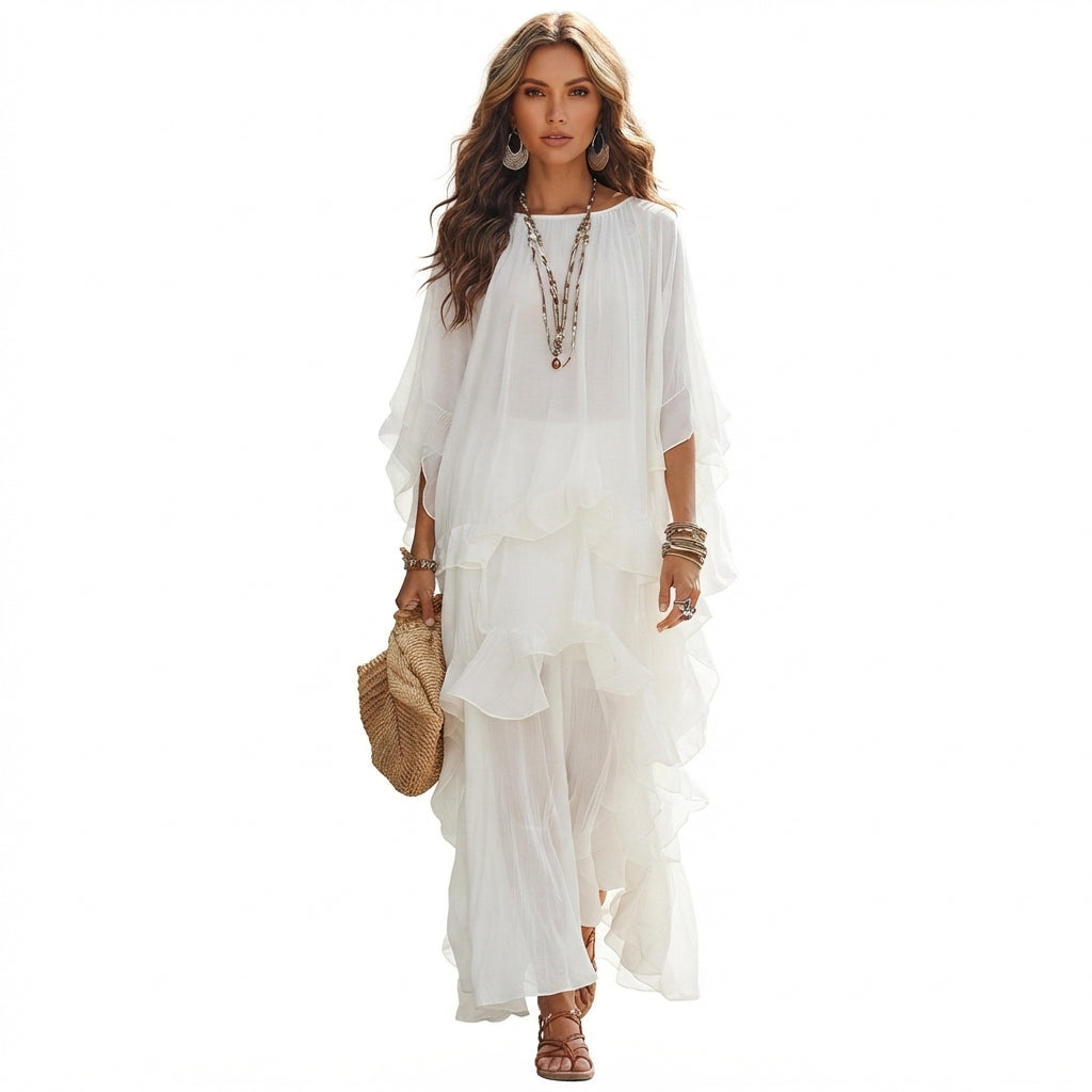 Isabelle Hartley | Ruffled Tiered Maxi Dress For Women