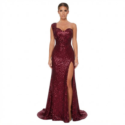 Isabelle Reid | One-Shoulder Sequin Formal Dress For Women