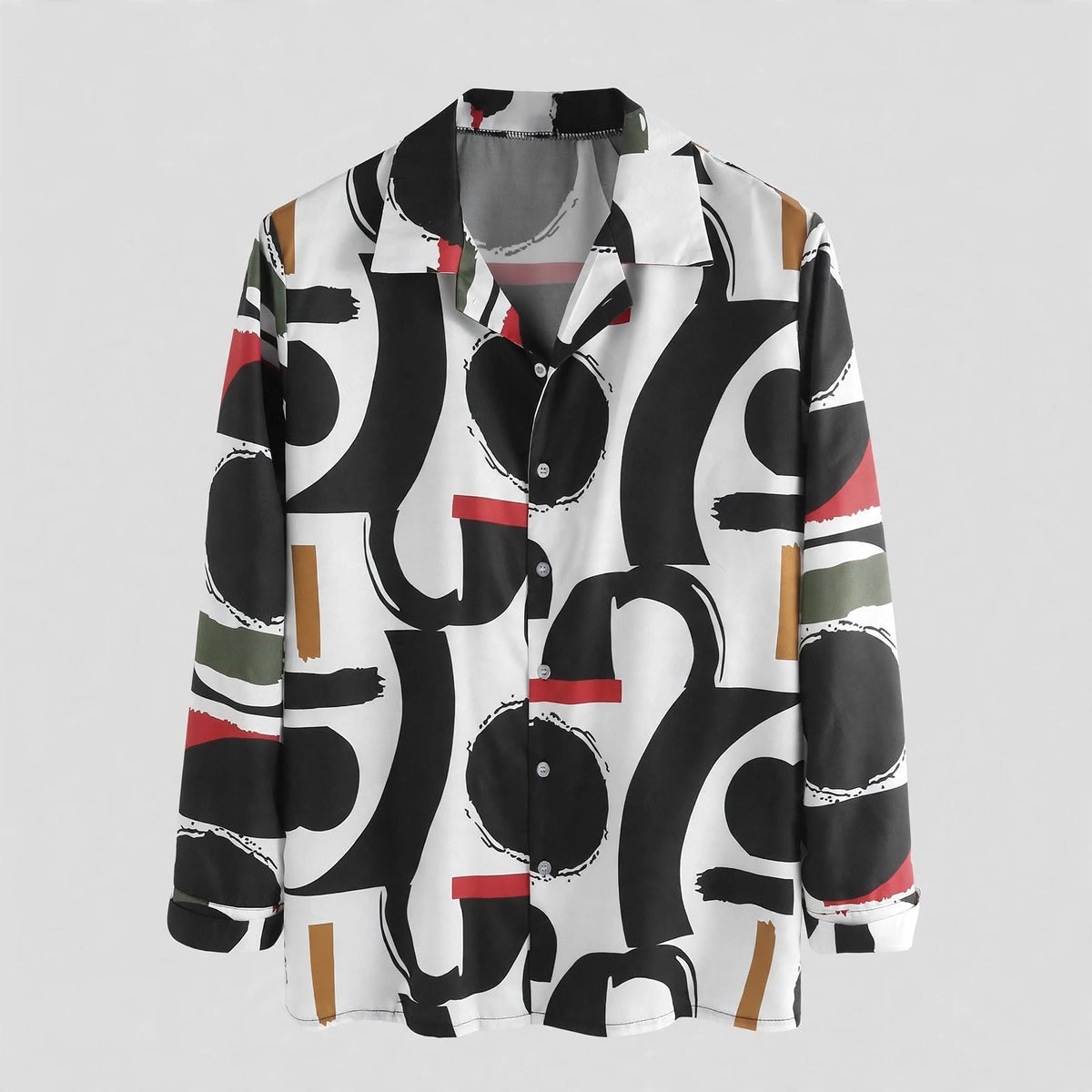Ivor Vardon | Abstract Circle Print Shirt For Men