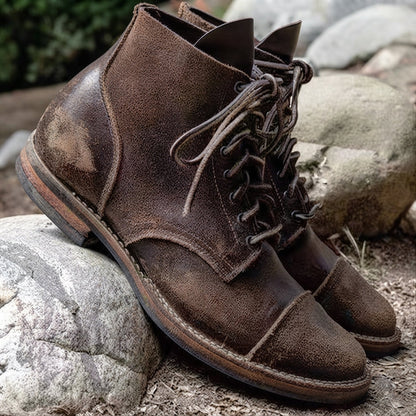 Jett Merbury | Cap Toe Lace Up Ankle Boots For Men