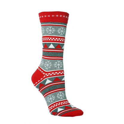 Jingle Bell | Cream Reindeer Face Christmas Socks Unisex