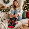 Jingle Duo | Red Santa Magnetic Christmas Socks Unisex & Couples