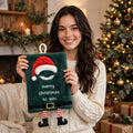 Jolly Spark | Green Santa Face Christmas Hand Towel Unisex