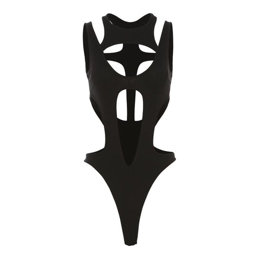 Willow Sterling | Backless Cutout Bodysuit For Women
