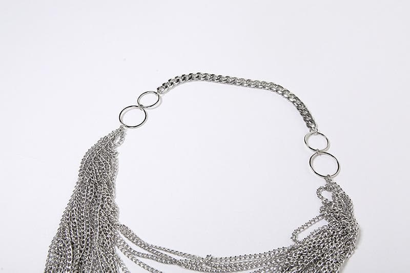 Josephine Winters | Draped Metal Chain Crop Top For Women
