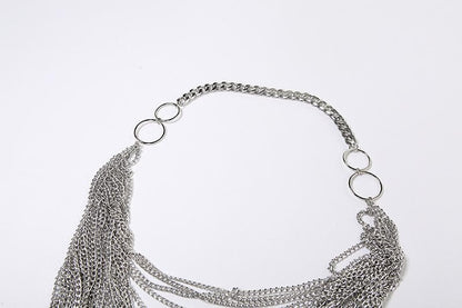 Josephine Winters | Draped Metal Chain Crop Top For Women