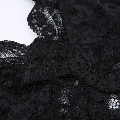 Maeve Whitlock | Lace Backless Crop Top For Women
