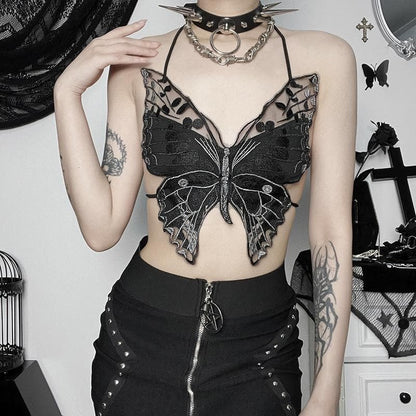 Ivy Marsh | Lace Butterfly Crop Top