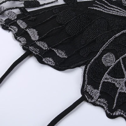 Ivy Marsh | Lace Butterfly Crop Top