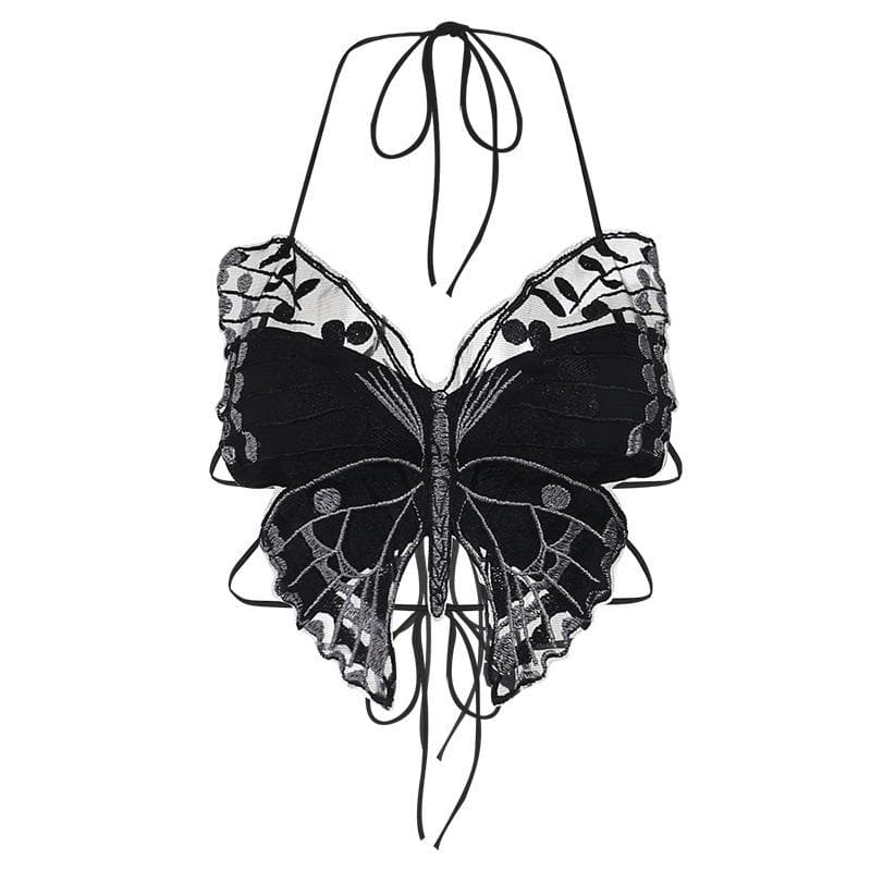 Ivy Marsh | Lace Butterfly Crop Top