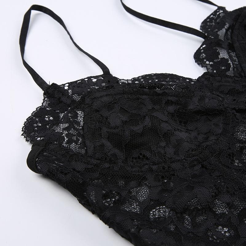 Maeve Whitlock | Lace Backless Crop Top For Women