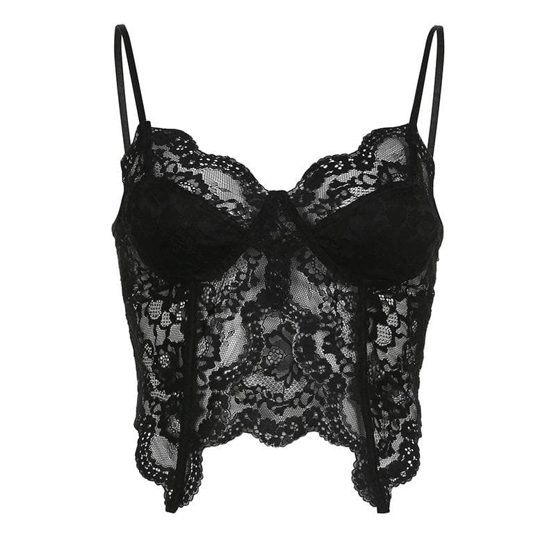 Maeve Whitlock | Lace Backless Crop Top For Women