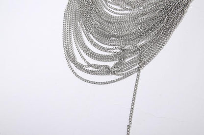 Josephine Winters | Draped Metal Chain Crop Top For Women