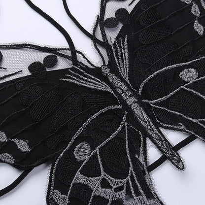 Ivy Marsh | Lace Butterfly Crop Top