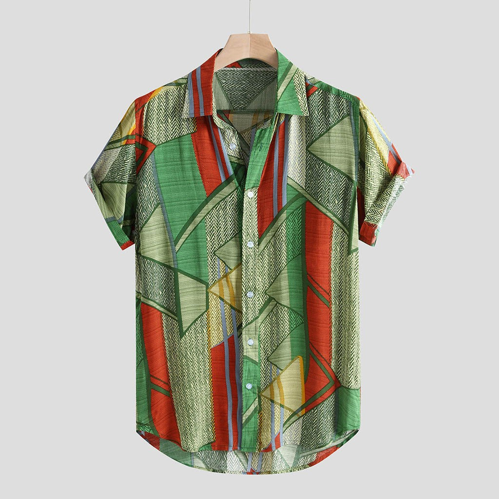 Jules Wexley | Geometric Patchwork Print Shirt For Men