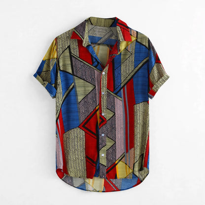 Jules Wexley | Geometric Patchwork Print Shirt For Men