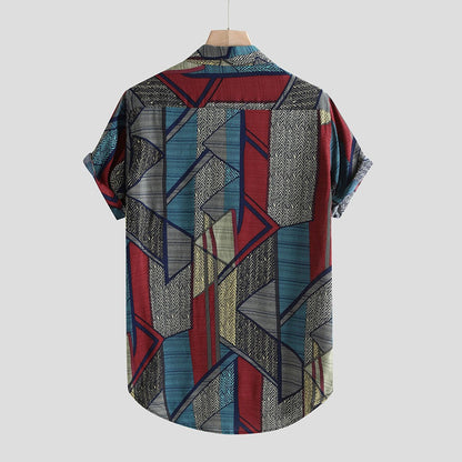 Jules Wexley | Geometric Patchwork Print Shirt For Men