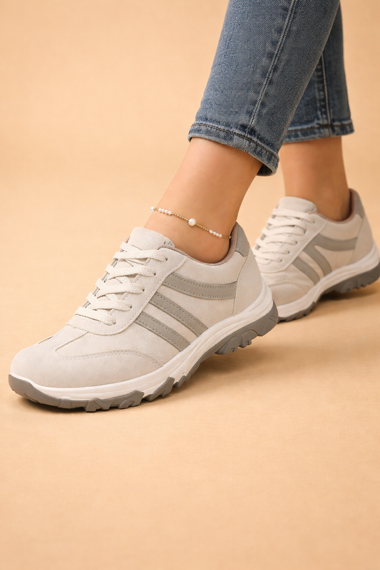 Lavinia Crossley | Beige Lightweight Walking Sneakers For Women