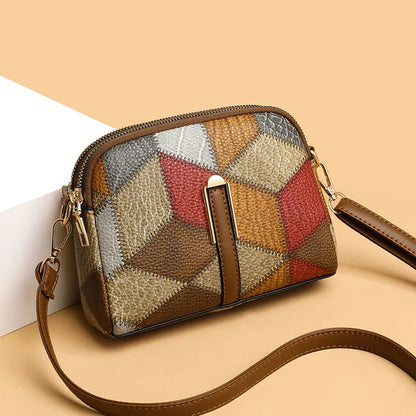 Leonie Cavanagh | Geometric Patchwork Crossbody Bag For Women