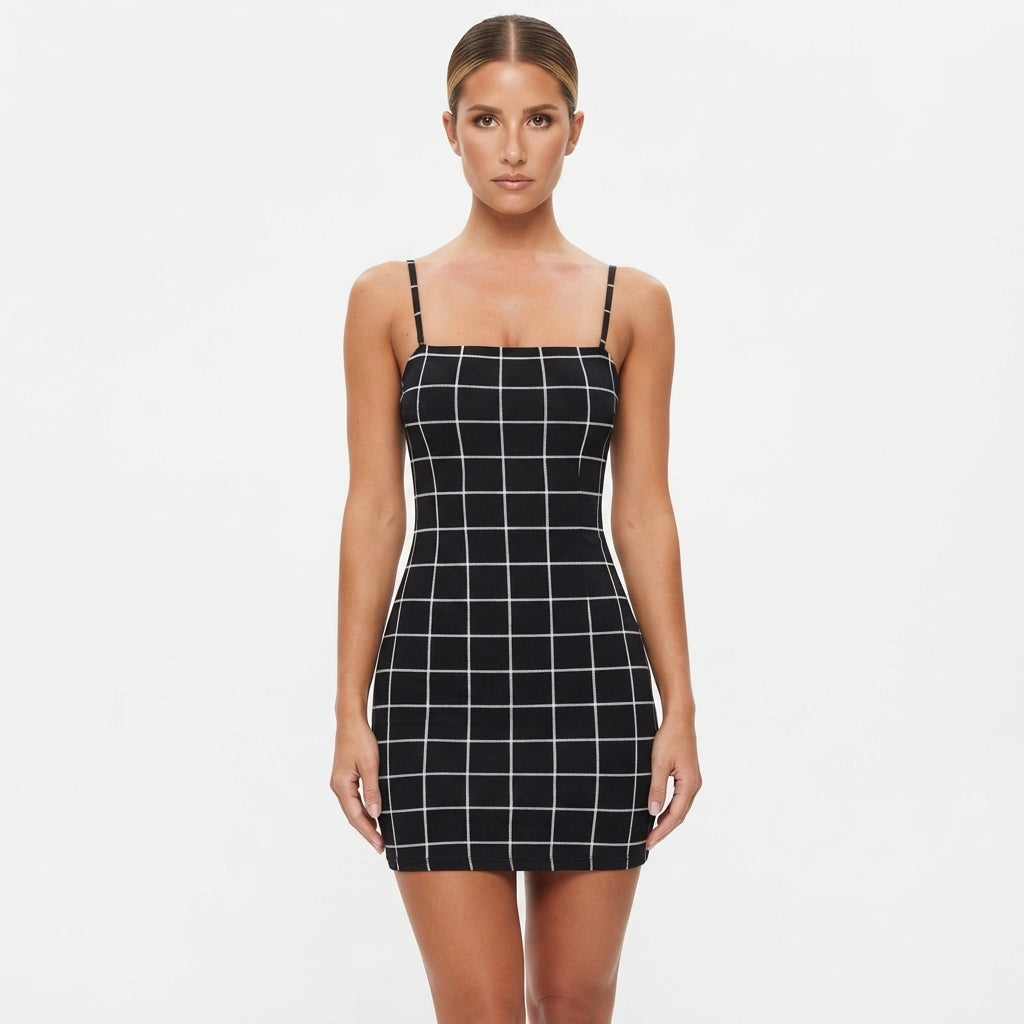 Lily Anderson | Plaid Bodycon Mini Dress For Women