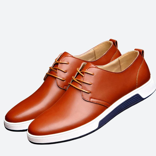 Lincoln Kemp | Black Leather Derby Shoes For Men