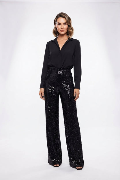 Lowanna Corley | Sequin Wide Leg Pants For Women