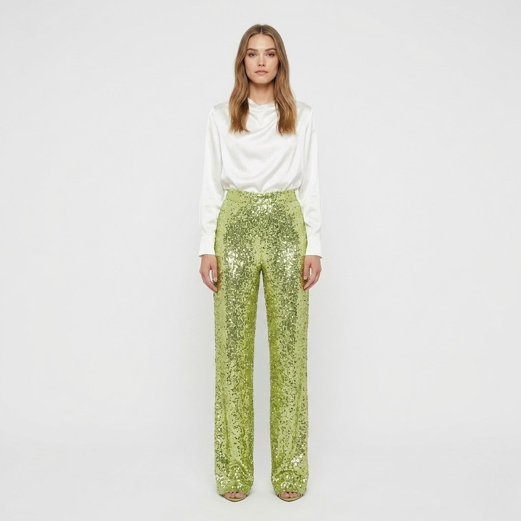 Lowanna Corley | Sequin Wide Leg Pants For Women