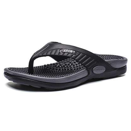 Mason Quill | Red Massage Sole Flip Flops For Men