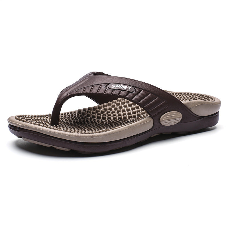 Mason Quill | Red Massage Sole Flip Flops For Men