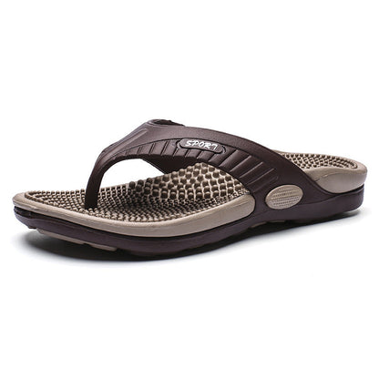 Mason Quill | Red Massage Sole Flip Flops For Men