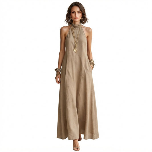 Matilda Stewart | Halter Neck Maxi Dress For Women