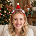 Merry Sparkle | Brown Reindeer Antler Christmas Headband Unisex